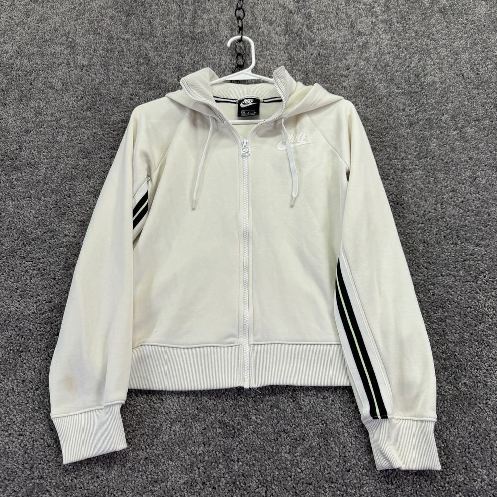 Nike Full Zip Hoodie Womens M Cream Sportswear